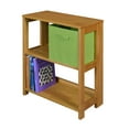 thumbnail image 3 of Regency Flip Flop 28 in 2 Shelf High Folding, No Tools Assembly, Solid, Wood Bookcase- Medium Oak, 3 of 7