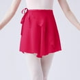 thumbnail image 2 of Lovskoo Girls Women Ballet Skirt Dance Wrap Skirt Chiffon Toddler Ballet Skirts Claret, 2 of 5