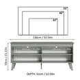 thumbnail image 3 of Madesa Compact TV Stand Cabinet with 4 Shelves and Cable Management for 50, 55 Inch TV Media Storage Unit Living Room and Bedroom Modern Wooden Television Media Console - Grey, 3 of 6