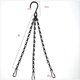 thumbnail image 3 of 4-pack 3-strand Hanging Basket Chain Metal Replacement Chain Hook with Hook and Clip 50cm Black, 3 of 3