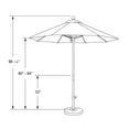 thumbnail image 2 of California Umbrella Venture Series Patio Market Umbrella in Olefin with Aluminum Pole Fiberglass Ribs, 2 of 2