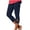 Blue, variant on WIZUTIZ Womens Workout Leggings Capri Classic Leisure Slim Keyhole Yoga Sweatpants Elastic Spandex Mid Rise 3/4 Length Sweatpants Solid Cropped Pants for Lady Fitness Work Blue