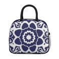 thumbnail image 2 of Obrewu Blue and White Pioneer Flower Lunch Bag for Adult, Insulated, Leakproof, Oxford Cloth, 2 of 7