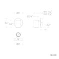 thumbnail image 4 of WAC Lighting Kepler 5" 1-Light LED 3000K Aluminum Reading Light in Black, 4 of 4