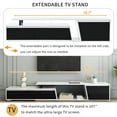 thumbnail image 4 of Extendable TV Stand Media Console with Storage for TVs up to 100inch, Modern Wooden Entertainment Center with 2 Drawers and 1 Cabinet for Living Room Bedroom, White, 4 of 7