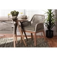 thumbnail image 1 of Baxton Studio 193271294480 Jennifer Mid-Century Transitional Woven Rope Mahogany Dining Arm Chair, Gray, 1 of 1