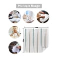 thumbnail image 5 of Boanket Abstract, Cloth Napkins Set of 6, Holiday Napkins for Baby Shower, Beige Teal Geometric Minimalistic Brush Stripes Washable Reusable Dinner Napkins for Cocktail Wedding Party, 20 x 20 Inch, 5 of 7