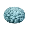thumbnail image 5 of GDF Studio Poona Indoor Bohemian Handcrafted Modern Cotton Pouf, Aqua, 5 of 7