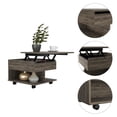 thumbnail image 4 of TUHOME Luanda Lift Top Coffee Table with Concealed Storage and Wheels, Brown, 4 of 7