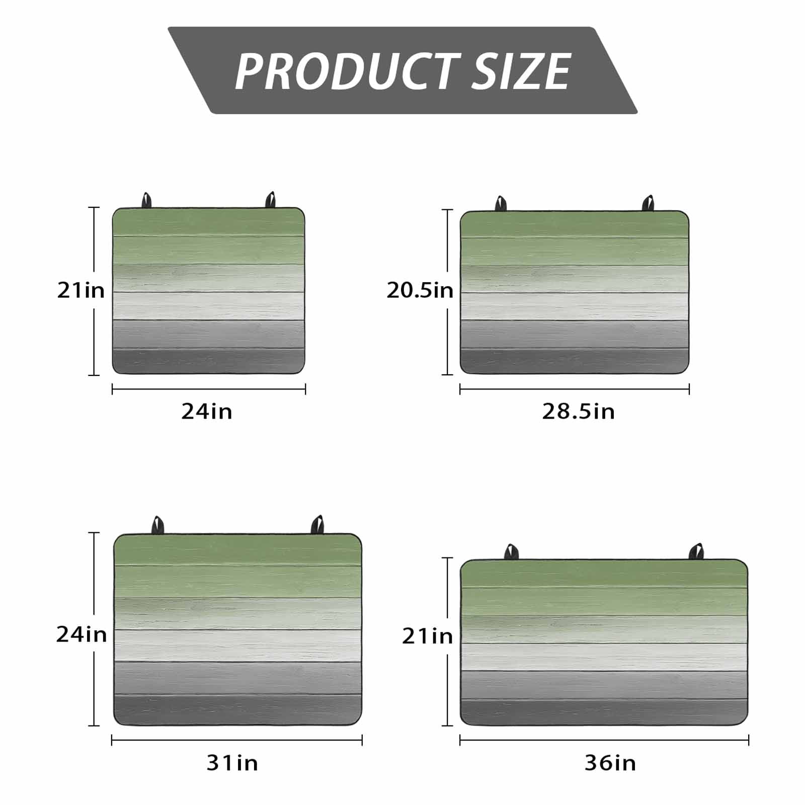 Sage Green Gray Stove Top Cover for Electric Stove, Heat-proof & Non Slip Glass Top Stove Cover Protector, Vintage Country Ombre Chic Wooden Grain Kitchen Flat Cooktop Rubber Mat 28.5x20.5 Inches