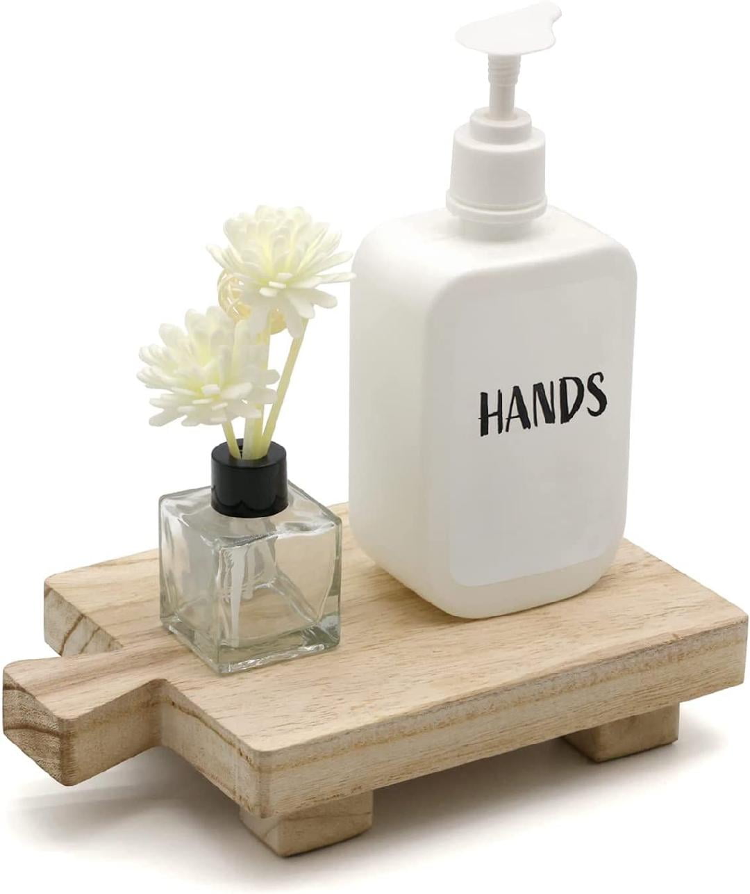 Wood Riser Wood Pedestal Stand Wood Tray,Soap Stand for Kitchen Sink