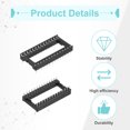 thumbnail image 4 of Uxcell 17Pcs DIP IC Chip Socket Adapter 15.24mm Row Pitch 28 Pin IC Assortment Kit 2.54mm/0.1" Pitch for Breadboard Project, PCB Board Design, 4 of 5