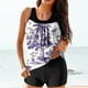 thumbnail image 2 of Trajes de Baño Modestos para las Mujeres Traje de Baño de Eslinga de Impresión de Hojas de Flores Multicolores, Cintura Alta Y Tops de Traje de Baño de Apoyo para las Mujeres, 2 of 6