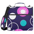 thumbnail image 2 of Abstract Circle Design Stripes Lines Zipper Binder Bag 3 Ring Binder Bag,Large Capacity Durable Binder Organizer Bag, 2 of 8