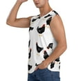 thumbnail image 3 of Balery Funny Chicken Men's Sleeveless Muscle Shirts Workout Tank Top, Moisture Wicking, Odor Protection-Small, 3 of 8
