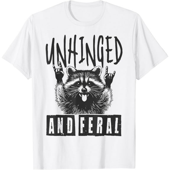Raccoon Unhinged And Feral Retro T-Shirt TShirt