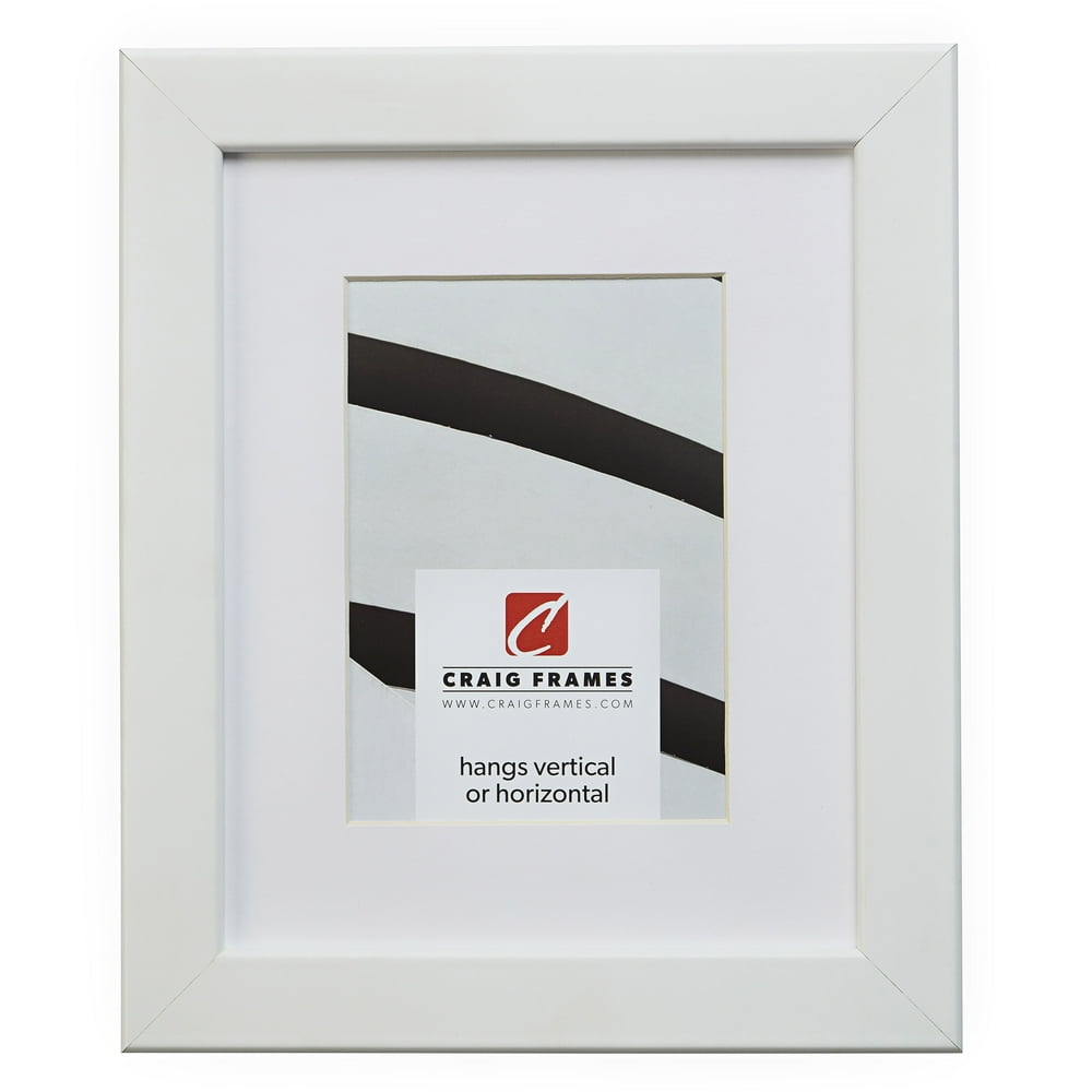 Craig Frames 26267 24x30 inch White Satin Picture Frame Matted for a