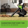 thumbnail image 5 of Greenworks 40V (230 MPH / 505 CFM) Cordless Brushless Leaf Blower/Vacuum with Bag, High Power, Lightweight & Quiet for Yard Debris Cleanup, Battery and Charger not included, 5 of 10