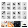 thumbnail image 1 of Minkissy 200Pcs White Plastic Clothes Hanger Size Markers Clear Number Coding Tags, 1 of 8