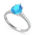 thumbnail image 2 of 2.30 Carat (F-G/VS1) Wonderful Natural Diamond Blue Topaz Gemstone Bridal Ring for Women Solid 18K White Gold Size 3 by Diamond-Capitals, 2 of 8