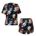 thumbnail image 5 of Naloa Hibiscus Rose Women's Short-Sleeved Pajama Set, Loungewear, Summer pajamas, Breathable Cozy - X-Large, 5 of 9