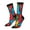 3 Black, variant on Colorful Arrow Graffiti Pattern Crew Socks for Men & Women, Breathable Casual Athletic Ankle Socks