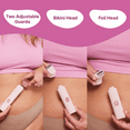 thumbnail image 3 of HAPPY CURVES Smoothie Bikini Trimmer, Waterproof Electric Shaving Razor for Women (Berry), 3 of 7