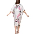 thumbnail image 3 of Womens Satin Nightgown, Floral Print Kaftan Sleepwear, One Size Fits up to 16/18, 3 of 4