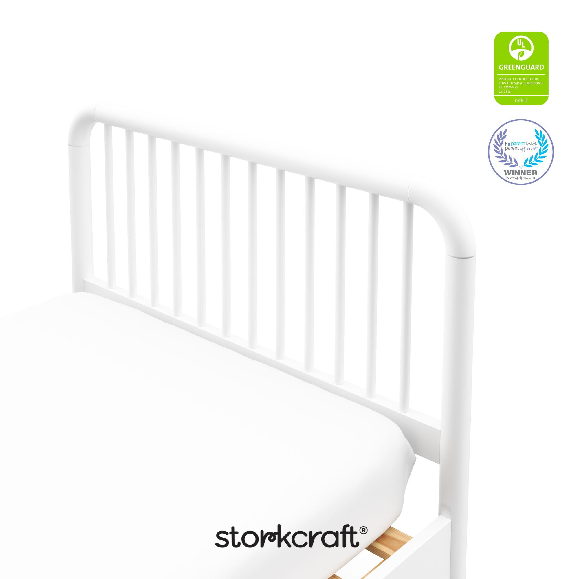 Storkcraft Next Porto Kids Twin Bed, White