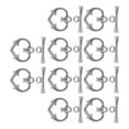 thumbnail image 4 of Fermoirs à Bascule en Acier Inoxydable, Fermoirs de Collier Accessoire 20 Pcs en Forme de Cœur Simple pour Amis pour la Maison, 4 of 8