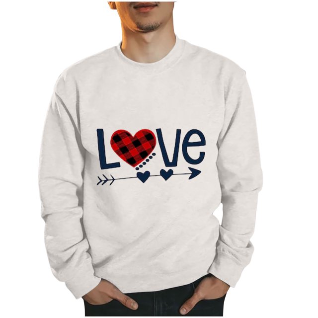 Sudaderas sin capucha para hombre, estilo casual, a la moda, con cuello redondo, estampado, de manga larga, blusas de manga larga y cuello redondo, blusas de poliéster para hombre