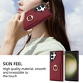 thumbnail image 4 of K-Lion Compatible with Samsung Galaxy S23 Plus Wallet Case,Luxury PU Leather Shockproof Protective Case Card Holder Slot Ring Holder Kickstand Phone Cover for Samsung Galaxy S23 Plus ,Red, 4 of 5