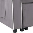 thumbnail image 6 of Kadyn Sofa Bed, Couch Bed, Foldable Sofa Bed with USB Port, Ashtray, and Rotating Telephone Stand, Gray, 6 of 10