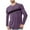 Purple, variant on Zylanna Men's Long Sleeve T-Shirts, Activewear Crew Neck Stretchy Striped Casual Tops for Sport Brown