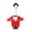 Red, variant on 3Pcs Groom Goose Outfit,Groom Engagement Anniversary Desktop Geese Clothes for Large 23" H Statue
