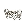 G & F Fairy Garden Miniature Mini Dollhouse Metal Bistro Set, Rustic, Color Red for All Age Group