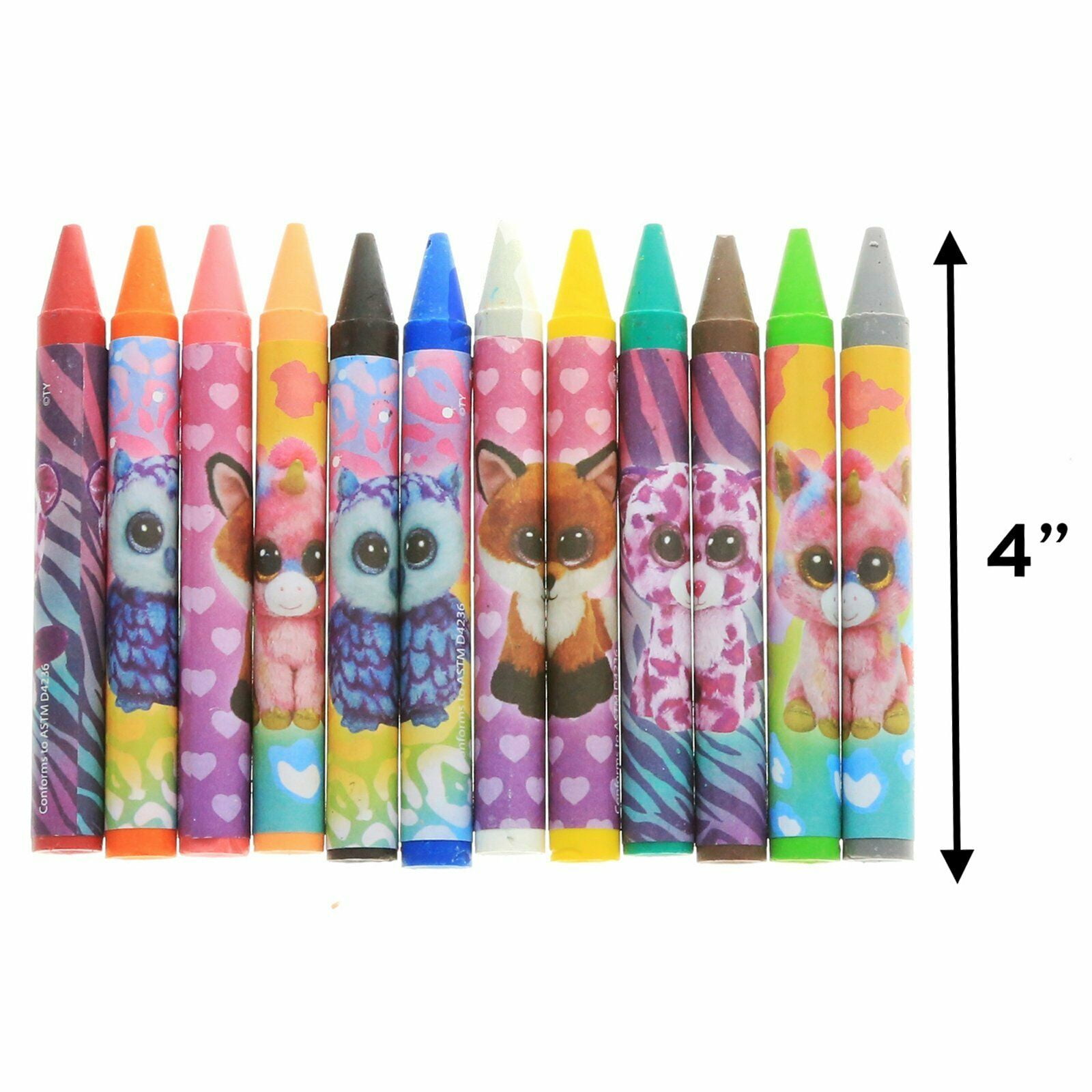 Download Ty Beanie Boos 12pk Jumbo Kids Crayons For Activity Play Sets And Coloring Books Walmart Com Walmart Com