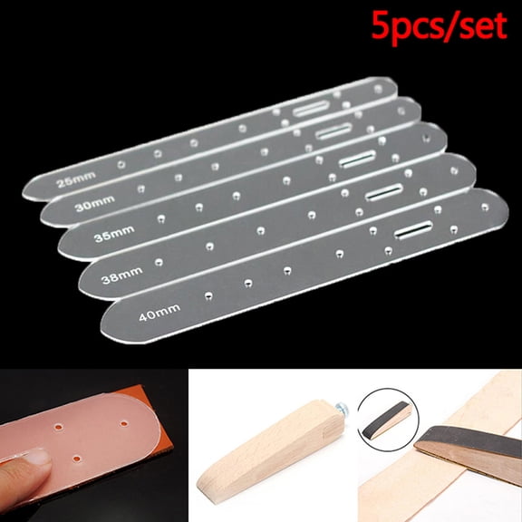 5Pcs/Set Plastic Leather Belt Buckle Head End Orientate Punch Hole Leather E AL