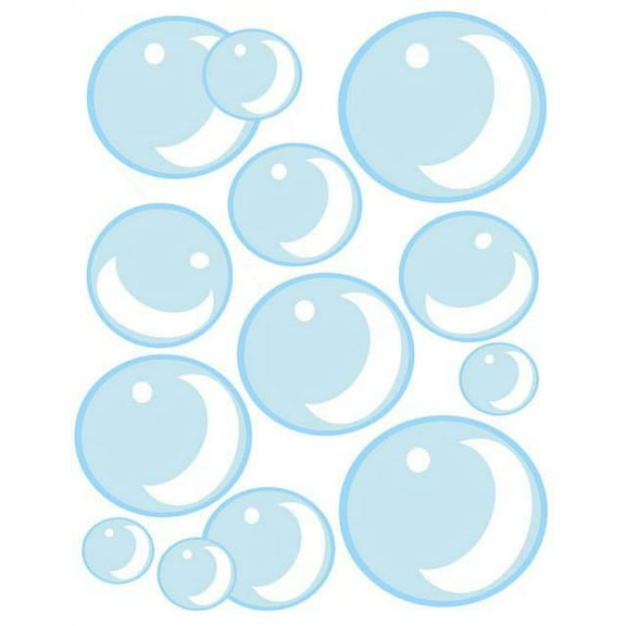 Cute Bubble Wall Decals for Kids Room Decor Includes (13) Bubble Stickers 1.25"-3.5"