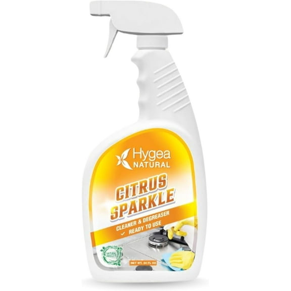 Hygea Natural Citrus Sparkle All Purpose Cleaner & Degreaser, Non-Toxic Cleaning Spray, 24 fl oz