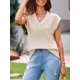 thumbnail image 3 of Suéter Saodimallsu para mujer, manga corta de verano, cuello en V, 3 of 6