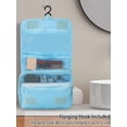 thumbnail image 2 of Gustave Hanging Travel Toiletry Bag Portable Waterproof Makeup Bags Toiletries Cosmetic Organizer Shower Travel Accessories Bag with Hook for Women Men - Blue, 2 of 9