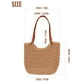 thumbnail image 4 of Deago Crochet Beach Bags for Women Summer Beach Tote Bag Soft Woven Purses Shoulder Bag for Vacation (White#2), 4 of 9