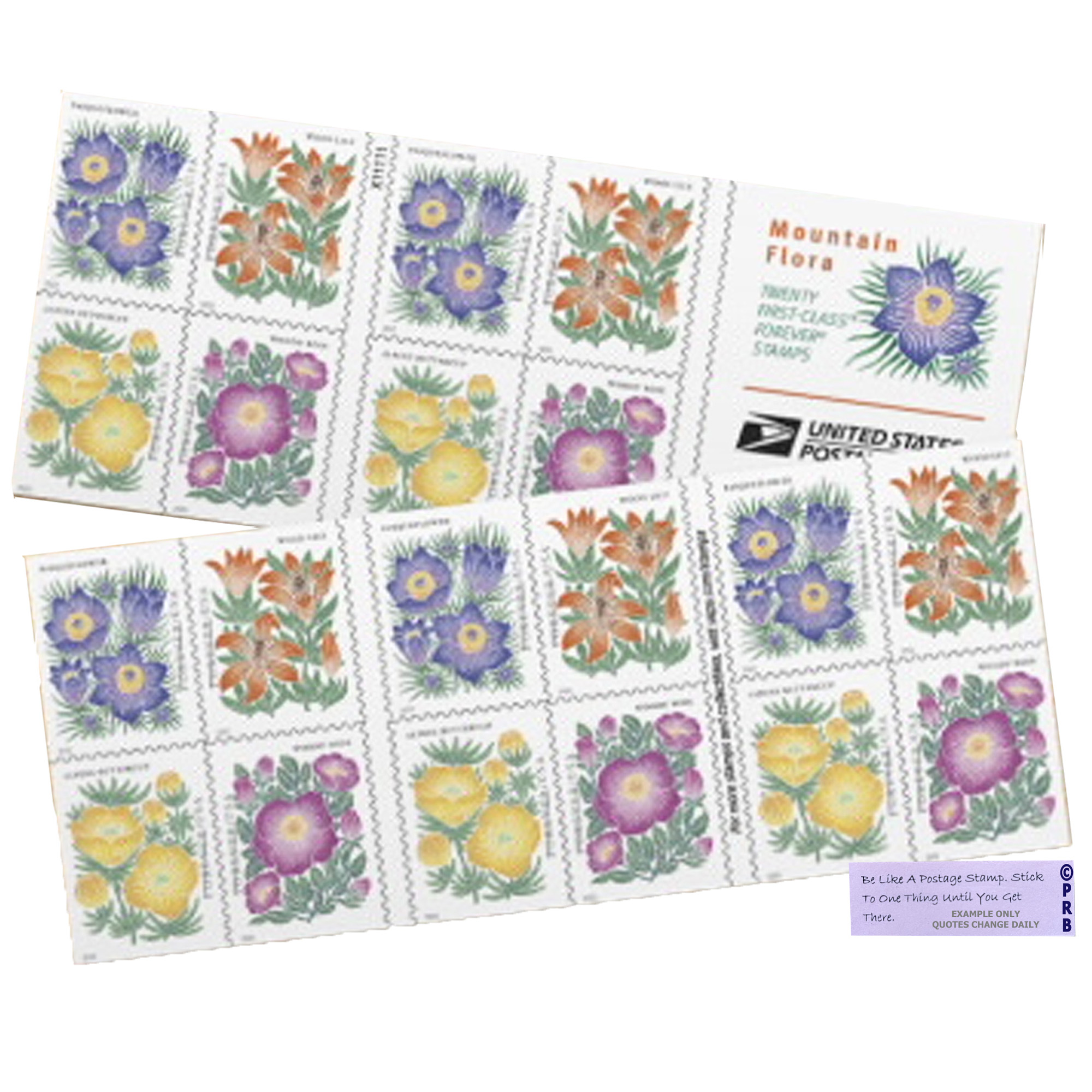 Mountain Flora USPS Forever Postage Stamp 1 Book of 20 US First Class