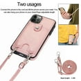 thumbnail image 3 of Crossbody Phone Case for iPhone 13 Pro(6.1") 2021, Allytech PU Leather Back Card Holder Detachable Lanyard Adjustable Strap Drop Protection Purse Slim Bag Case for iPhone 13 Pro 2021, Rosegold, 3 of 6