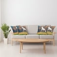 thumbnail image 4 of Ambesonne Animal Throw Pillow Cover 4 Pack, Andalusian Horse Dusk, 18", White Orange Green, 4 of 6