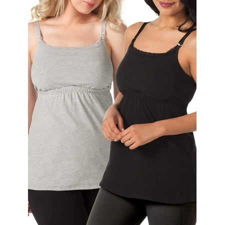Maternity Babydoll Nursing Tank, 2-Pack