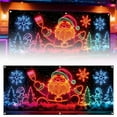 thumbnail image 2 of Huanglei Fluorescent Garage Door Banner | Festive Holiday For Parties | 157x71in Santa Photography Background, 2 of 4
