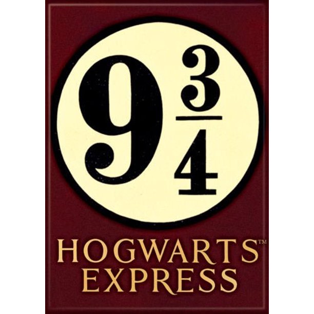 Harry Potter Hogwarts Express Platform 9 3 4 2 1 2 In X 3 1 2 In Magnet Magnet Walmart Com Walmart Com