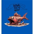 thumbnail image 4 of A Fish Out of Water Humor Adult Royal Blue Crew Neck Short Sleeve Tee-XXL, 4 of 4
